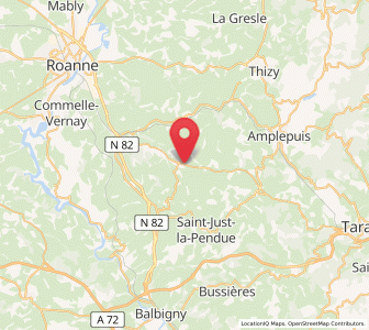 Map of Saint-Symphorien-de-Lay, Auvergne-Rhône-Alpes
