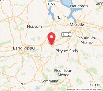 Map of Saint-Thégonnec, Brittany