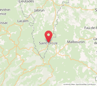 Map of Saint-Urcize, Auvergne-Rhône-Alpes