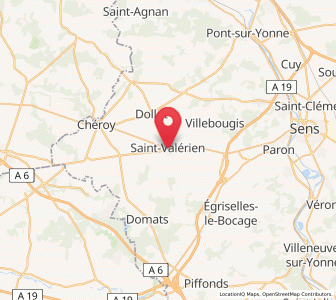 Map of Saint-Valérien, Bourgogne-Franche-Comté