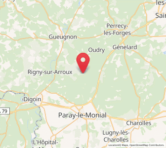 Map of Saint-Vincent-Bragny, Bourgogne-Franche-Comté