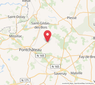 Map of Sainte-Anne-sur-Brivet, Pays de la Loire