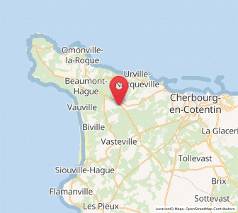 Map of Sainte-Croix-Hague, Normandy