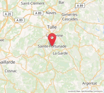 Map of Sainte-Fortunade, Nouvelle-Aquitaine