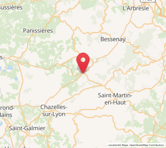 Map of Saint-Foy-l'Argentière, Auvergne-Rhône-Alpes