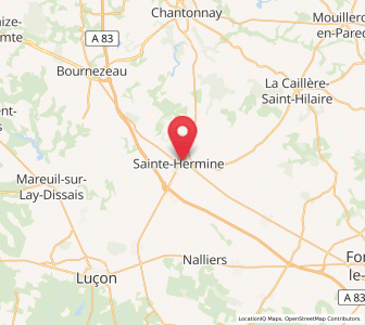Map of Sainte-Hermine, Pays de la Loire