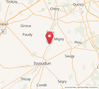 Map of Sainte-Lizaigne, Centre