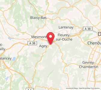 Map of Sainte-Marie-sur-Ouche, Bourgogne-Franche-Comté
