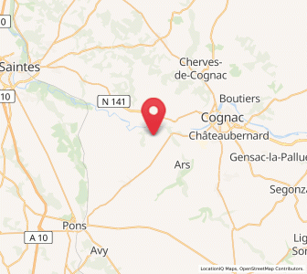 Map of Salignac-sur-Charente, Nouvelle-Aquitaine