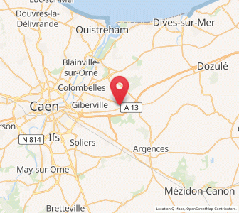 Map of Sannerville, Normandy