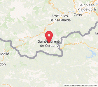 Map of Saint-Laurent-de-Cerdans, Occitanie