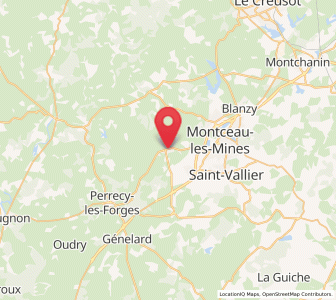 Map of Sanvignes-les-Mines, Bourgogne-Franche-Comté