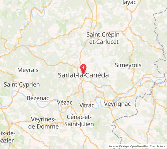 Map of Sarlat-la-Canéda, Nouvelle-Aquitaine