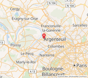 Map of Sartrouville, Île-de-France