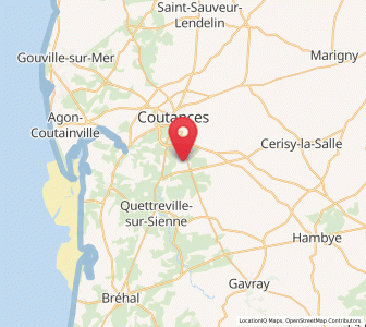 Map of Saussey, Normandy
