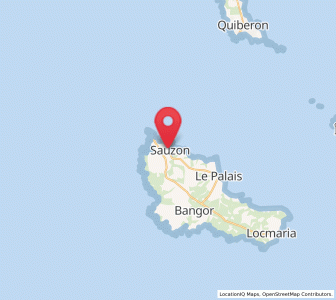 Map of Sauzon, Brittany