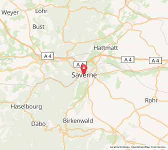Map of Saverne, Grand Est