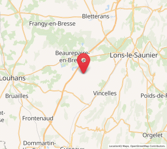 Map of Savigny-en-Revermont, Bourgogne-Franche-Comté
