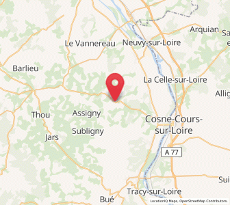Map of Savigny-en-Sancerre, Centre