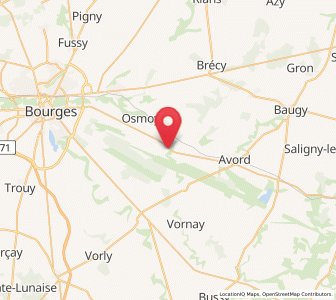 Map of Savigny-en-Septaine, Centre