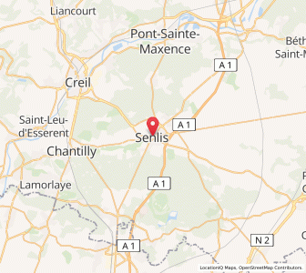 Map of Senlis, Hauts-de-France