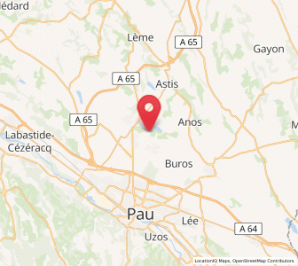 Map of Serres-Castet, Nouvelle-Aquitaine
