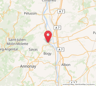 Map of Serrières, Auvergne-Rhône-Alpes