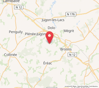 Map of Sévignac, Brittany