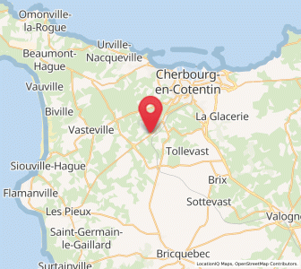 Map of Sideville, Normandy