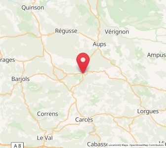 Map of Sillans-la-Cascade, Provence-Alpes-Côte d'Azur