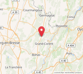 Map of Simandre-sur-Suran, Auvergne-Rhône-Alpes