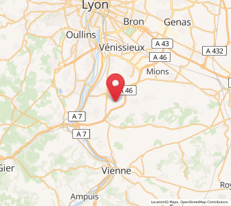 Map of Simandres, Auvergne-Rhône-Alpes