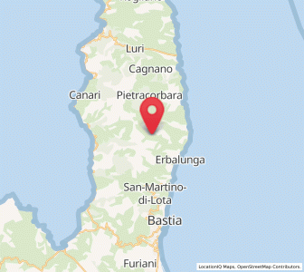 Map of Sisco, Corsica
