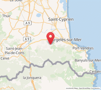 Map of Sorède, Occitanie