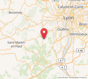 Map of Soucieu-en-Jarrest, Auvergne-Rhône-Alpes