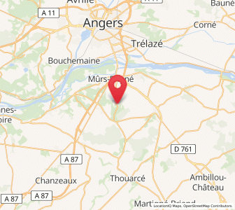 Map of Soulaines-sur-Aubance, Pays de la Loire