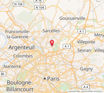 Map of Stains, Île-de-France