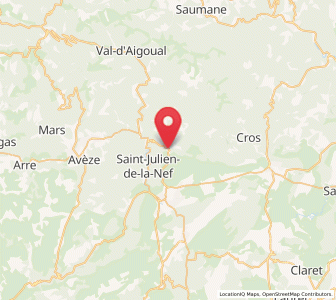 Map of Sumène, Occitanie