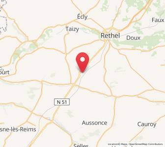 Map of Tagnon, Grand Est