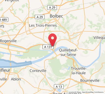 Map of Tancarville, Normandy