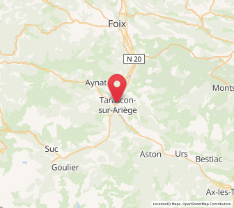 Map of Tarascon-sur-Ariège, Occitanie