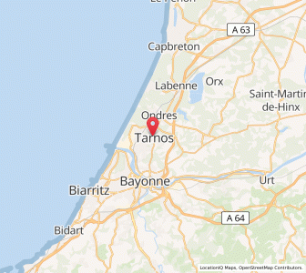 Map of Tarnos, Nouvelle-Aquitaine