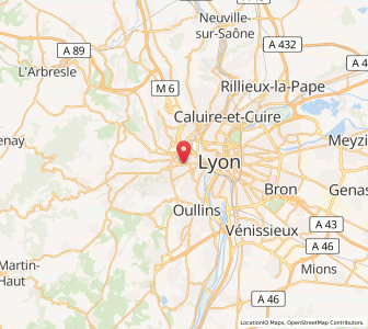 Map of Tassin-la-Demi-Lune, Auvergne-Rhône-Alpes