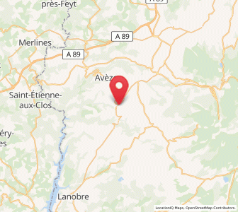 Map of Tauves, Auvergne-Rhône-Alpes