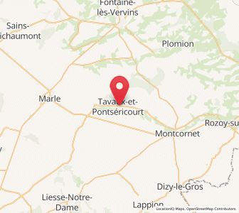 Map of Tavaux-et-Pontséricourt, Hauts-de-France