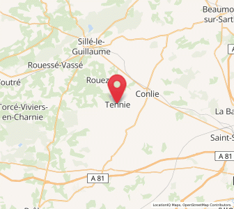 Map of Tennie, Pays de la Loire