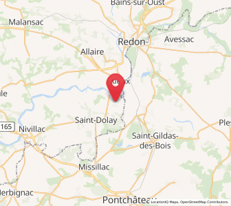 Map of Théhillac, Brittany