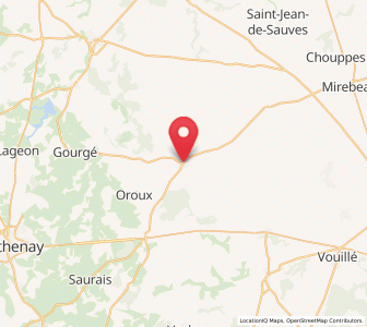 Map of Thénezay, Nouvelle-Aquitaine