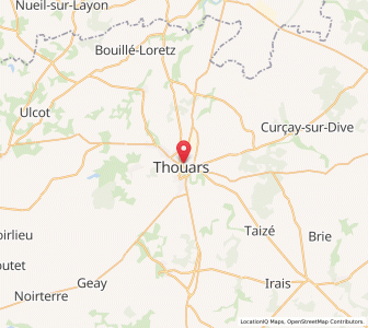 Map of Thouars, Nouvelle-Aquitaine