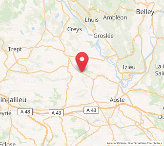 Map of Thuellin, Auvergne-Rhône-Alpes